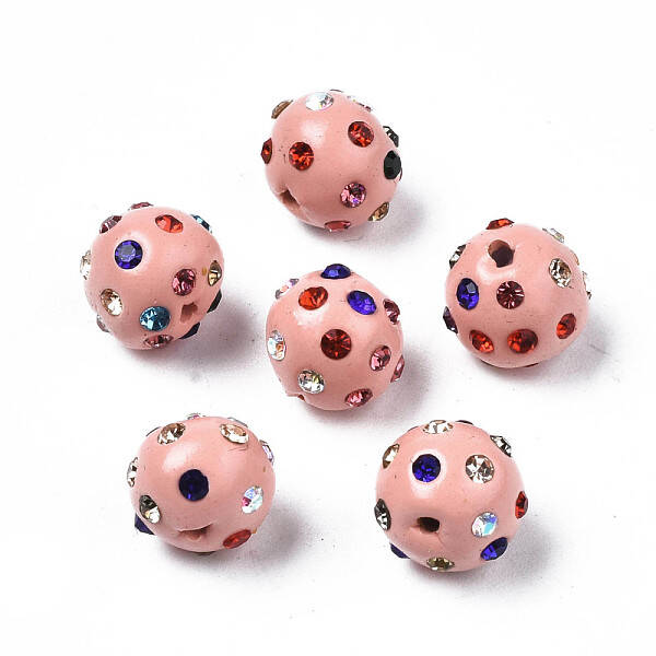 Polymer Clay Rhinestone Beads