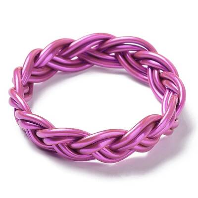 Plastic Cord Braided Stretch Bracelets