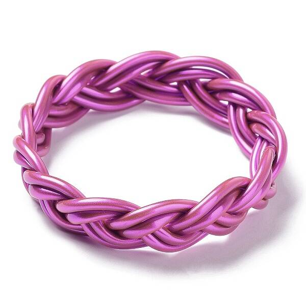 Plastic Cord Braided Stretch Bracelets