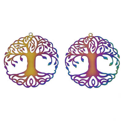 Ion Plating(IP) 201 Stainless Steel Filigree Pendants