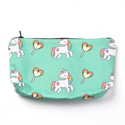 Polyester Tarp Zip Cosmetic Pouches