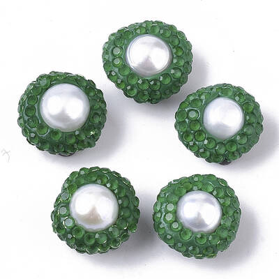 Polymer Clay Rhinestone Beads