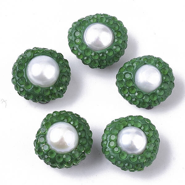 Polymer Clay Rhinestone Beads