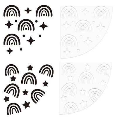 2Pcs 2 Style Custom Acrylic Tie-Dye Template
