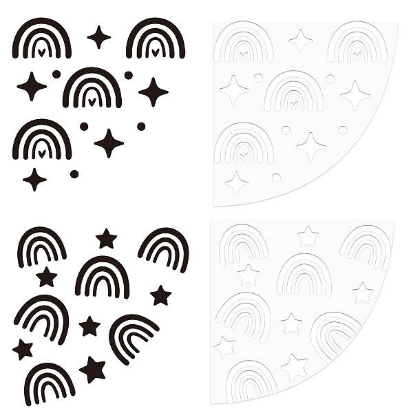 2Pcs 2 Style Custom Acrylic Tie-Dye Template