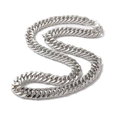Iron Cuban Link Chain Necklaces for Women Men