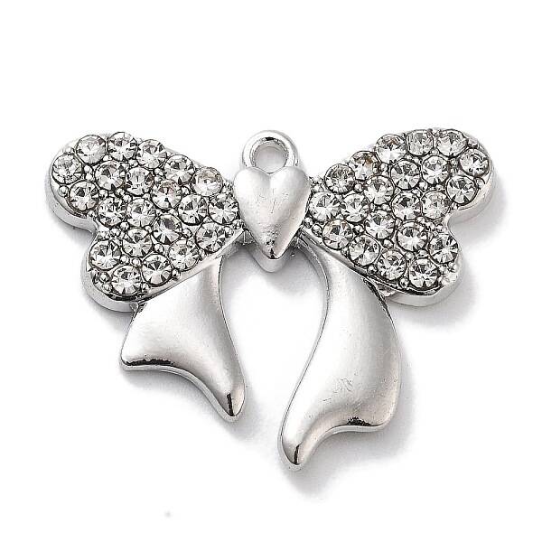 Rack Plating Alloy Rhinestone Pendants