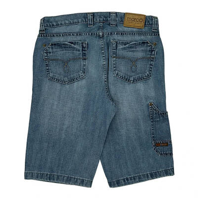 Marco Denim Shorts - 33W 13L Blue Cotton