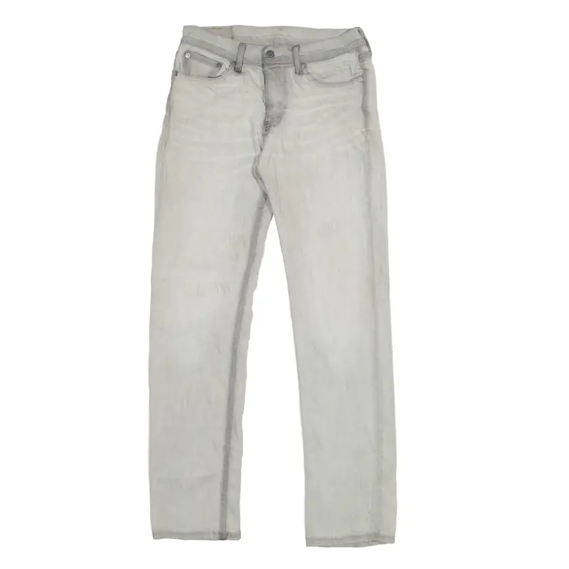 LEVI'S 514 Jeans Grey Denim Slim Straight Mens W29 L32