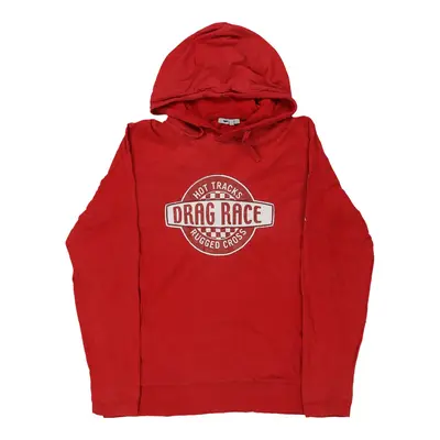 Drag Race, Age 14 Gas Hoodie - Medium Red Cotton