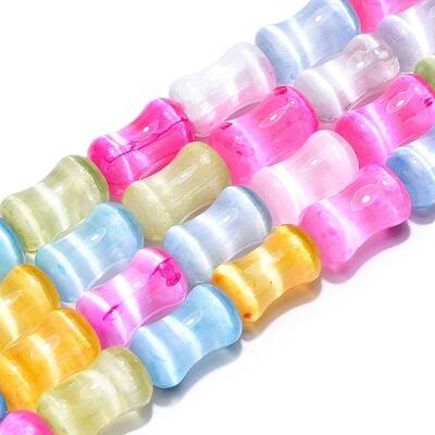 Dyed Natural Selenite Beads Strands
