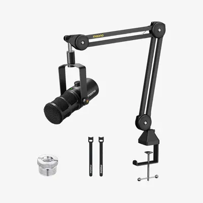 MAONO PD400X USB/XLR Dynamic Microphone with Boom Arm