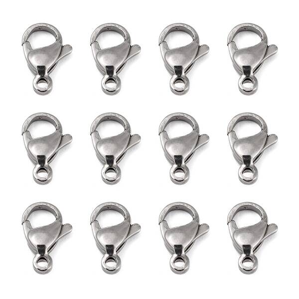 Tarnish Resistant Polished 304 Stainless Steel Lobster Claw Clasps