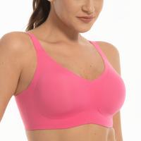 COMFELIE Plus Size  Women wireless comfort Bra,Seamless Bra with Support Full Coverage everyday Bra No Underwire Unlined Tshi...