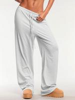 Women's Striped Print Drawstring Waist Baggy Pants, Casual Comfy Trousers for Daily Wear, Ladies Bottoms for Fall, Womenswear...