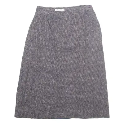 HERMAN GEIST Womens A-Line Skirt Brown Midi Wool UK 8