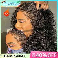 Simidola 4C Edges Hairline 13x6 Frontal HD Lace 100% Human Hair 13x4 Front Lace Wig With Kinky Curly Baby Hair Realistic Hair...