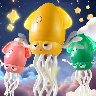 [Children's Birthday Gift] Electric Dancing Octopus Baby Toy, Automatic Evasion Octopus Toy with Led Light and Music, Interac...
