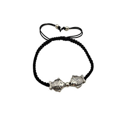 New Chinese style Chinese style Alloy Fish Bead Braided Bead Style bracelet