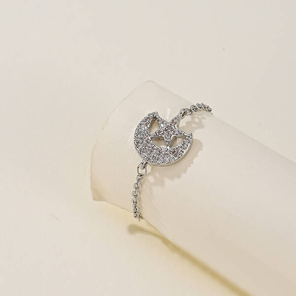 Vintage Minimalist Brass Adjustable Chain Women's Ring