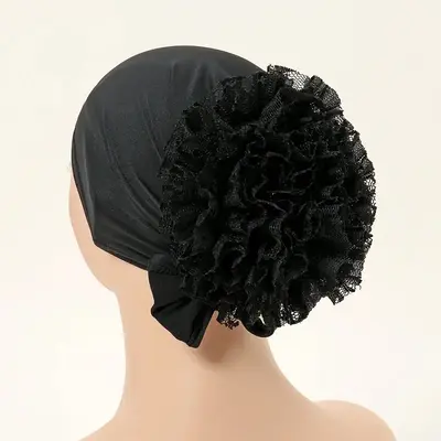 Muslim Instant Turban Hat Inner Hijabs With Flower Caps Women Islamic Underscarf Bandana Bonnet Female Headwrap Turbante Muje...
