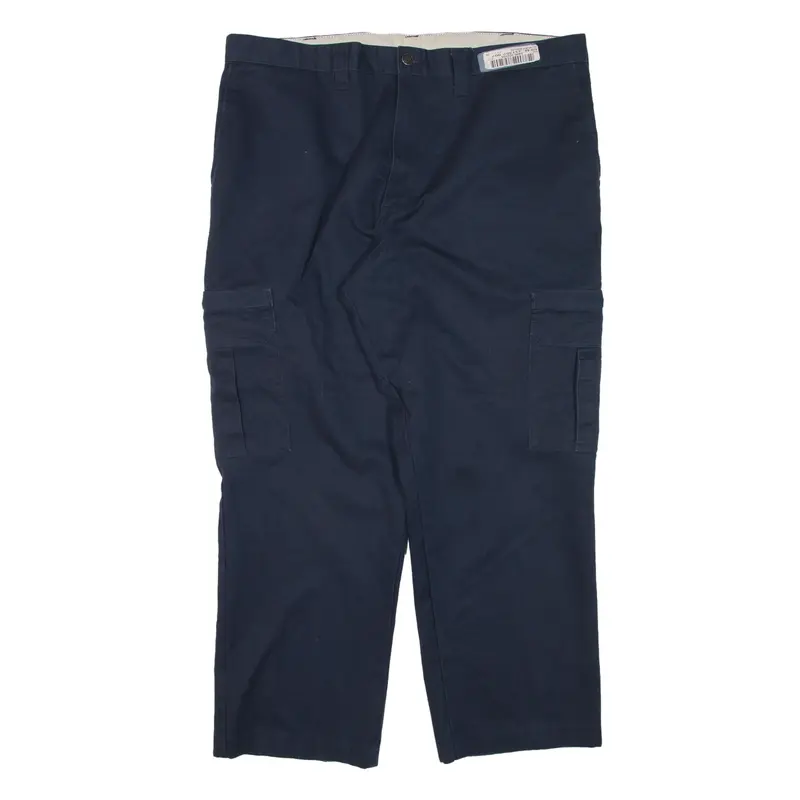 DICKIES Cargo Trousers Blue Regular Straight Mens W40 L27