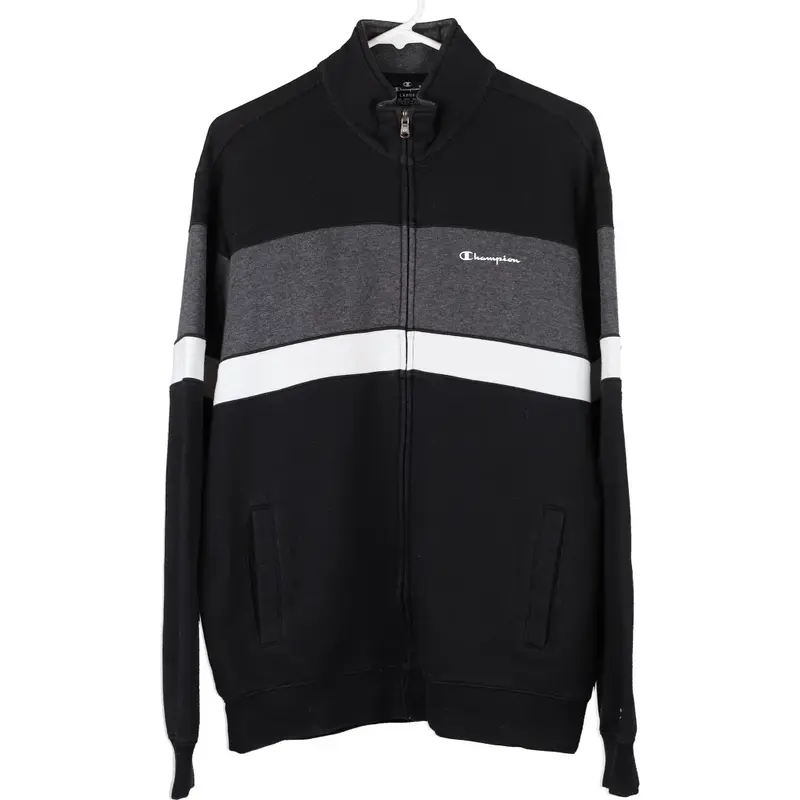 Champion Zip Up - Large Black Cotton Blend