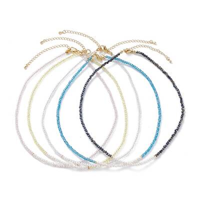 Natural Pearl & Faceted Glass Beaded Necklace for Teen Girl Women