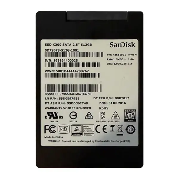 SSD0E97955 Lenovo 512GB SATA 6GB/s 2.5-Inch Internal Solid State Drive