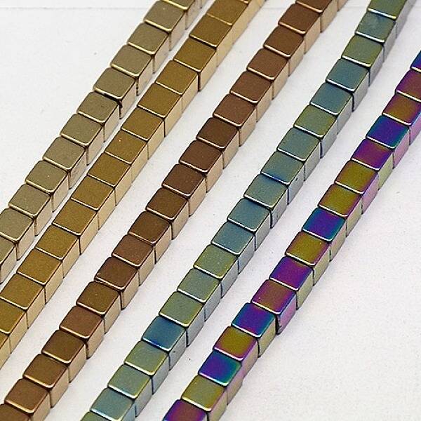 Electroplate Non-magnetic Synthetic Hematite Beads Strands