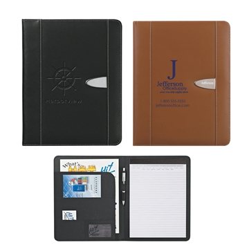 10 Promotional Eclipse Bonded Leather Portfolio - Multiple Pockets ...