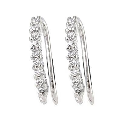 Brass Micro Pave Cubic Zirconia Earring Hooks