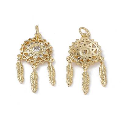Brass Clear Cubic Zirconia Pendants