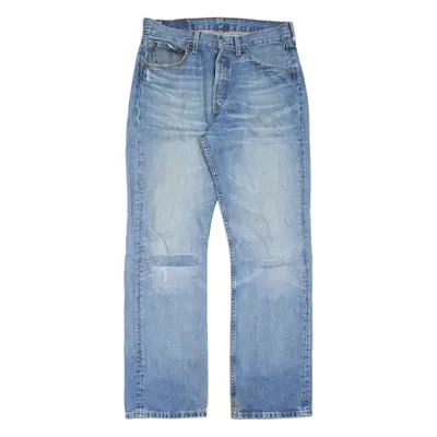 LEVI'S 501 Jeans Mens Blue Regular Straight Stone Wash W32 L32