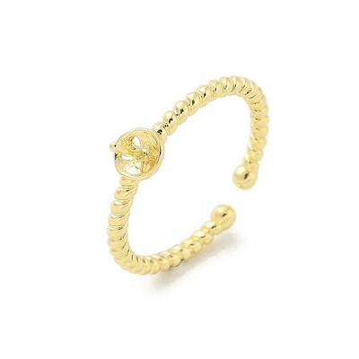 Brass Open Cuff Ring Settings