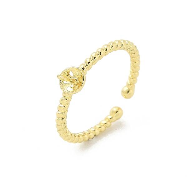 Brass Open Cuff Ring Settings