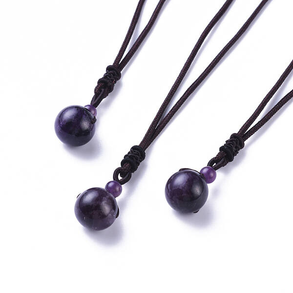 Natural Amethyst Pendant Necklaces