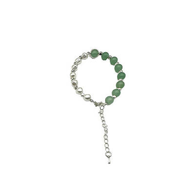 Natural Green Aventurine Round Beaded Bracelet