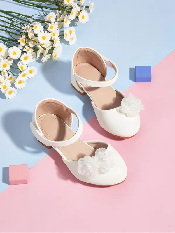 Girl's Elegant Flower Decorated Flat Shoes, Cute Comfortable Princess Shoes for Party, Daily Clothing Decor, Trendy All-match...