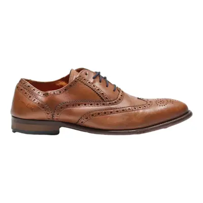 VAN LIER Brogue Shoes Brown Leather Mens UK 6.5
