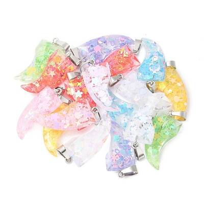 Luminous Resin Sequins Pendants