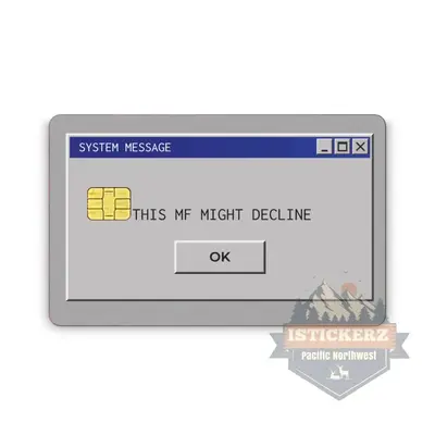 Credit Card Vinyl Skins Vintage Windows System Message Funny Decal