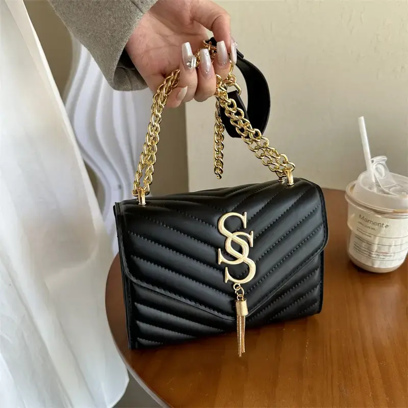 Maxoner Women PU Leather Shoulder Bag Small Crossbody Bag Ladies Purses Chain Bag Handbag Designer Luxury