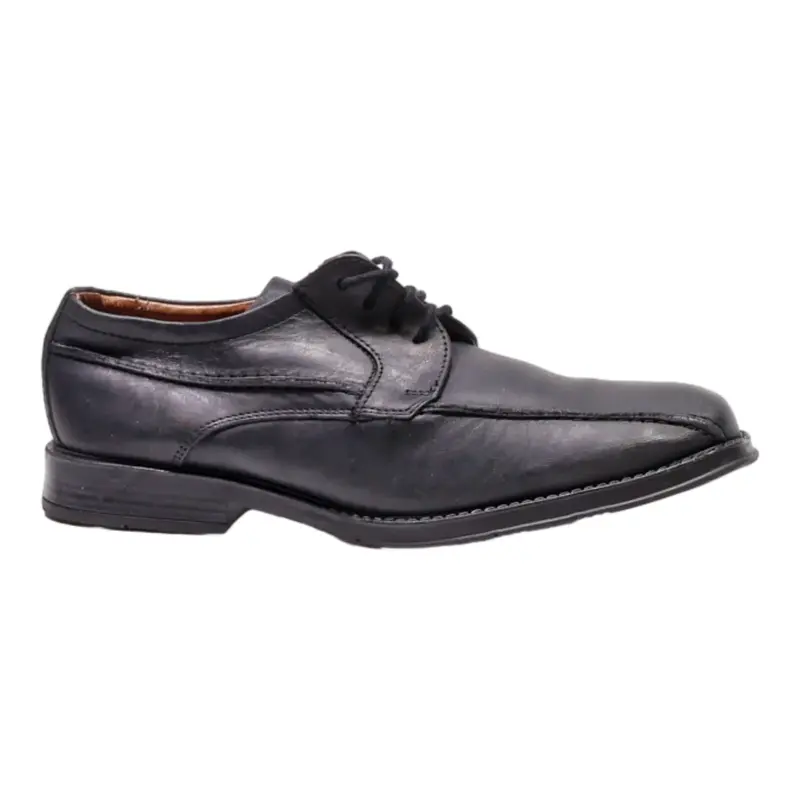 LEFT & RIGHT Derby Shoes Black Leather Mens UK 5