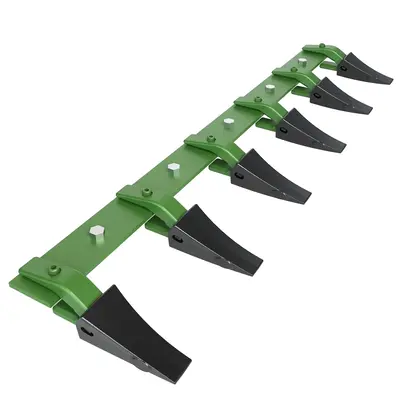 Garvee 48 Steel Bucket Tooth Bar for Tractor Loader, 4,560 Lbs Load Capacity, Removable Teeth, Powder Coated, Fits Cutting E...