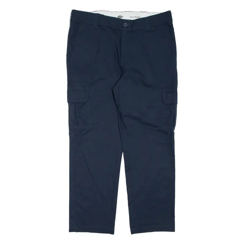 DICKIES Mens Trousers Blue Slim Straight W38 L29