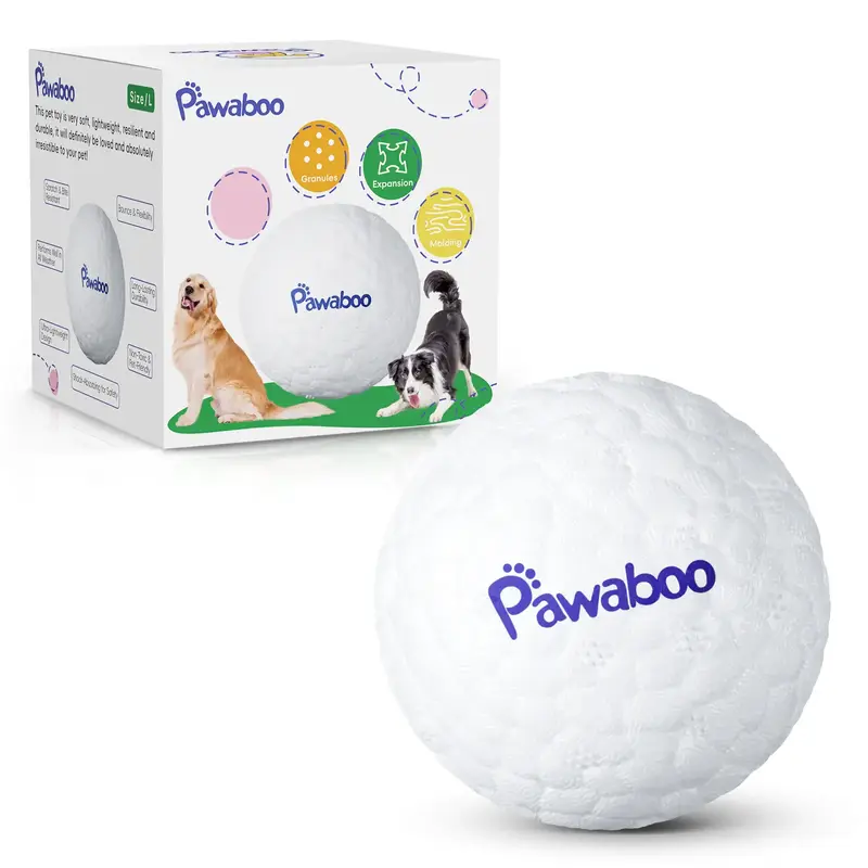 Pawaboo Dog Balls for Aggressive Chewers, Indestructible Teething Tennis Balls for Dogs, Interactive High Bouncy Dog Toy Ball...