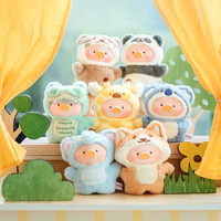 52TOYS LuLu the Piggy Animal Party - Puppet Show PVC Face Plush Keychain Kawaii Creative Gift Room Decor Desktop Decoration G...