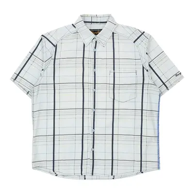Wrangler Checked Short Sleeve Shirt - XL Blue Cotton