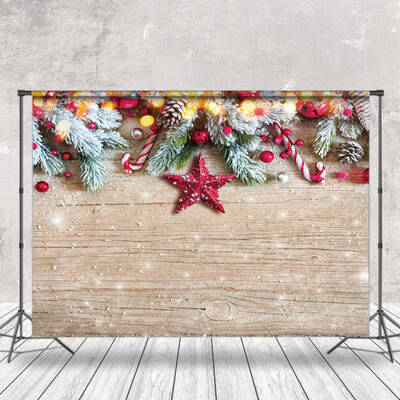 Aperturee Festive Christmas Snowy Accents Woodland Backdrop - Aperturee